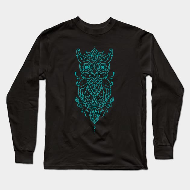 Owl Tattoo Design Long Sleeve T-Shirt by TigrArt